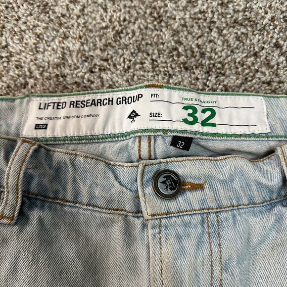 LIFTED RESEARH GROUP Men's True Straight Cut-Off Denim Short Size 32 - Picture 9 of 11